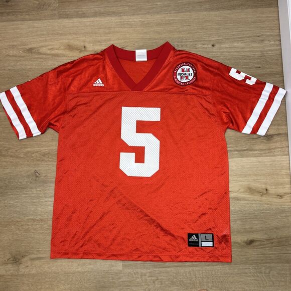 adidas Other - Nebraska CornHuskers Football Jersey Adidas #5 L Go Big Red A Winning Tradition